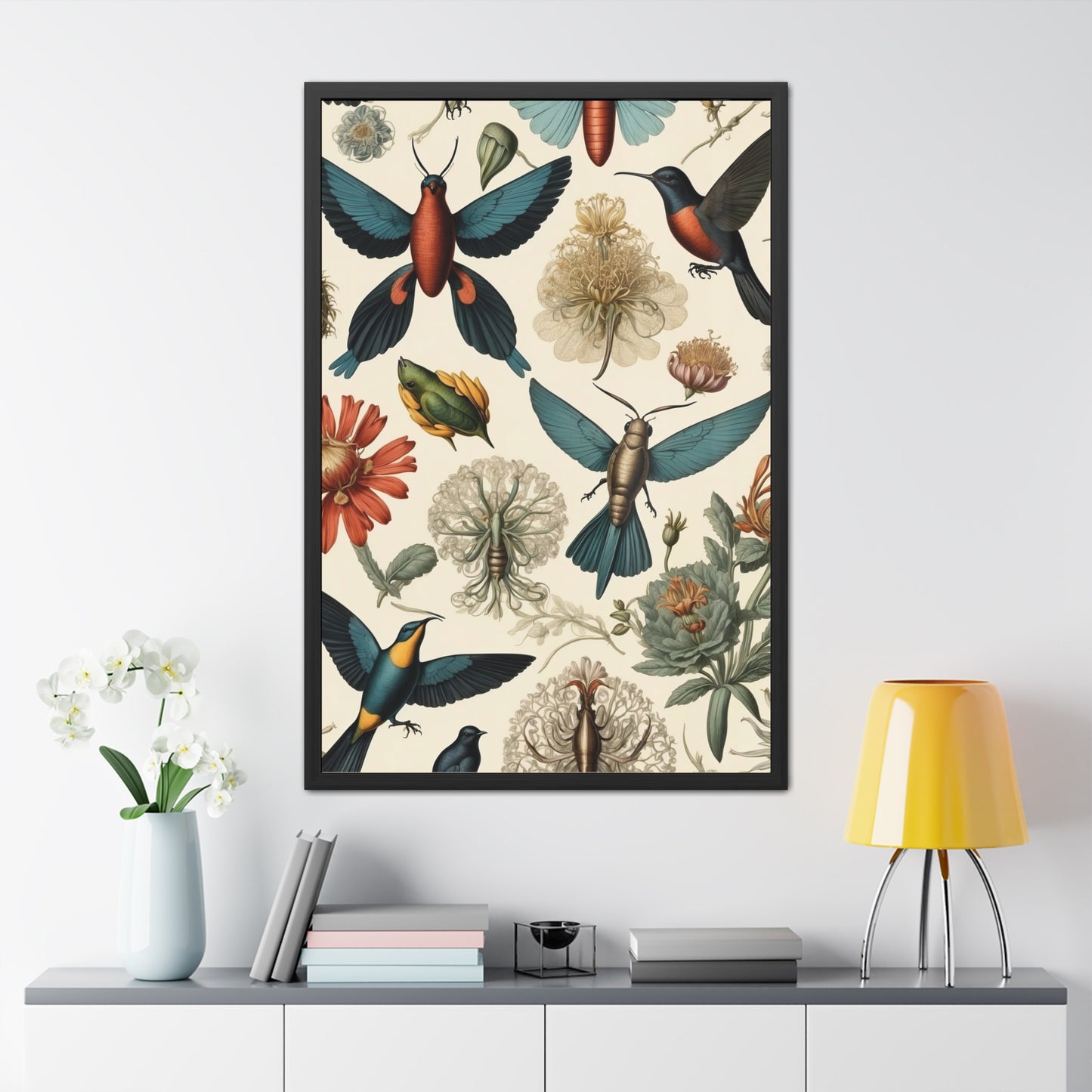 Botanical Bird Framed Posters | 001 | Modern Wall Art for Home or Office Decor