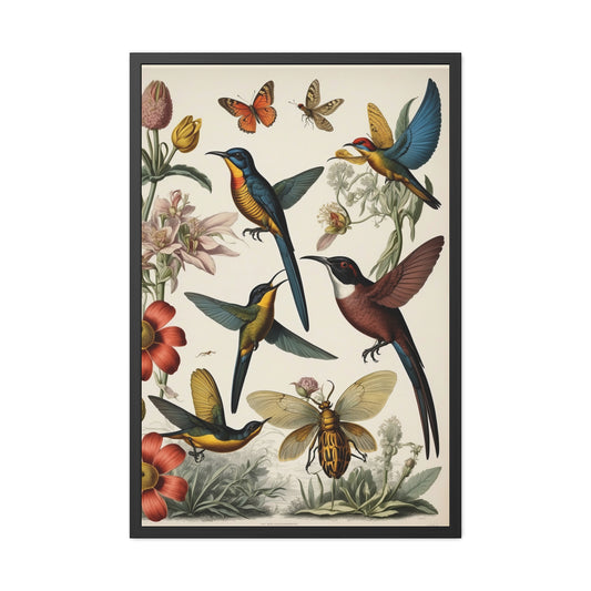 Botanical Bird Framed Posters | 002 | Modern Wall Art for Home or Office Decor