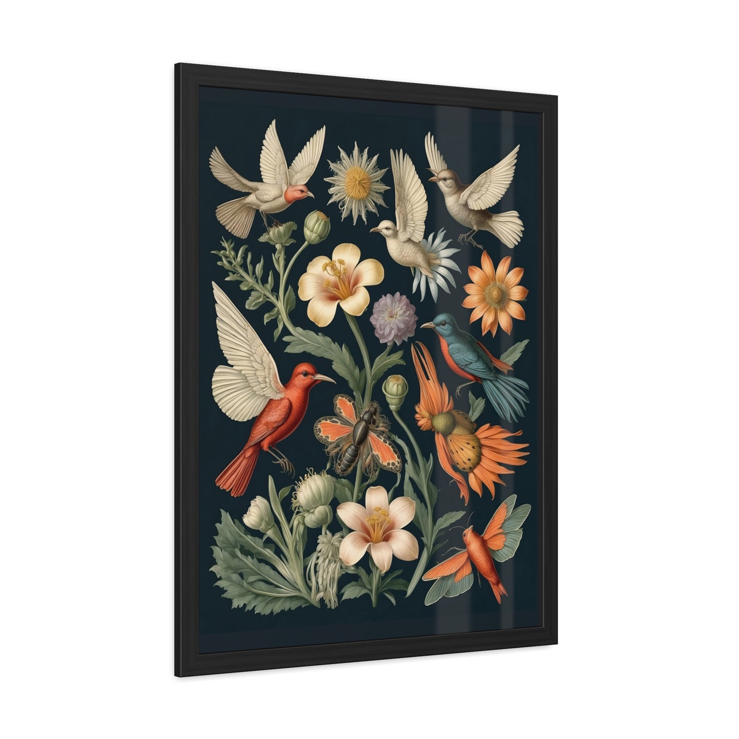 Botanical Bird Framed Posters | 002 | Modern Wall Art for Home or Office Decor