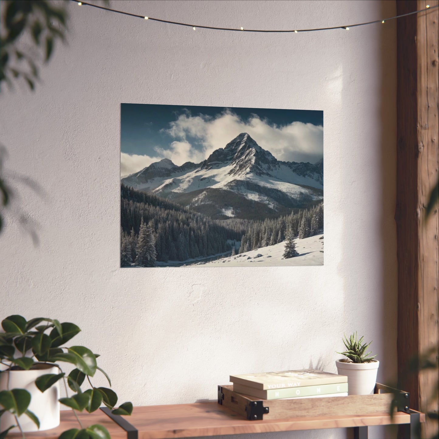 Winter Mountain Landscape Fine Art Poster  #001 | Modern Home or Office Décor