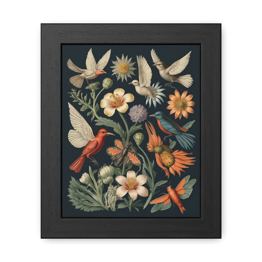 Botanical Bird Framed Posters | 002 | Modern Wall Art for Home or Office Decor