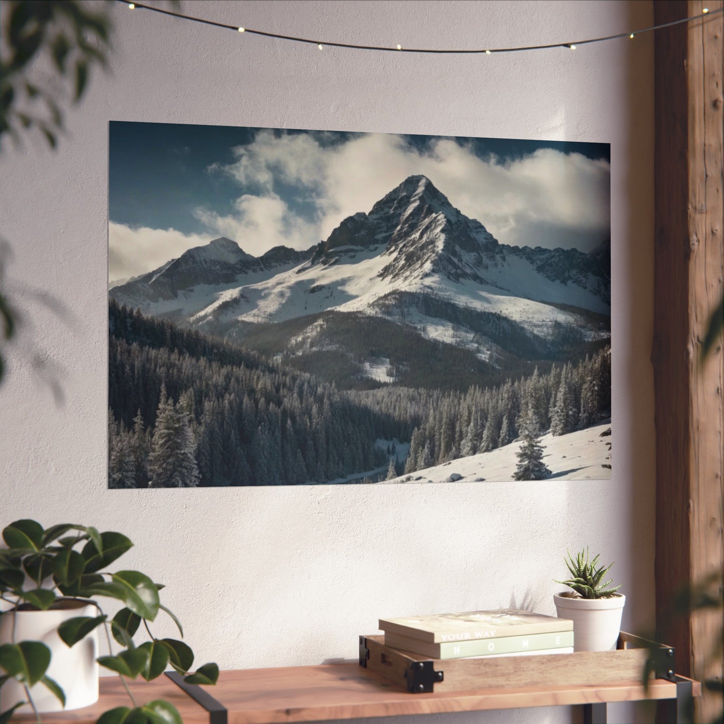 Winter Mountain Landscape Fine Art Poster  #001 | Modern Home or Office Décor