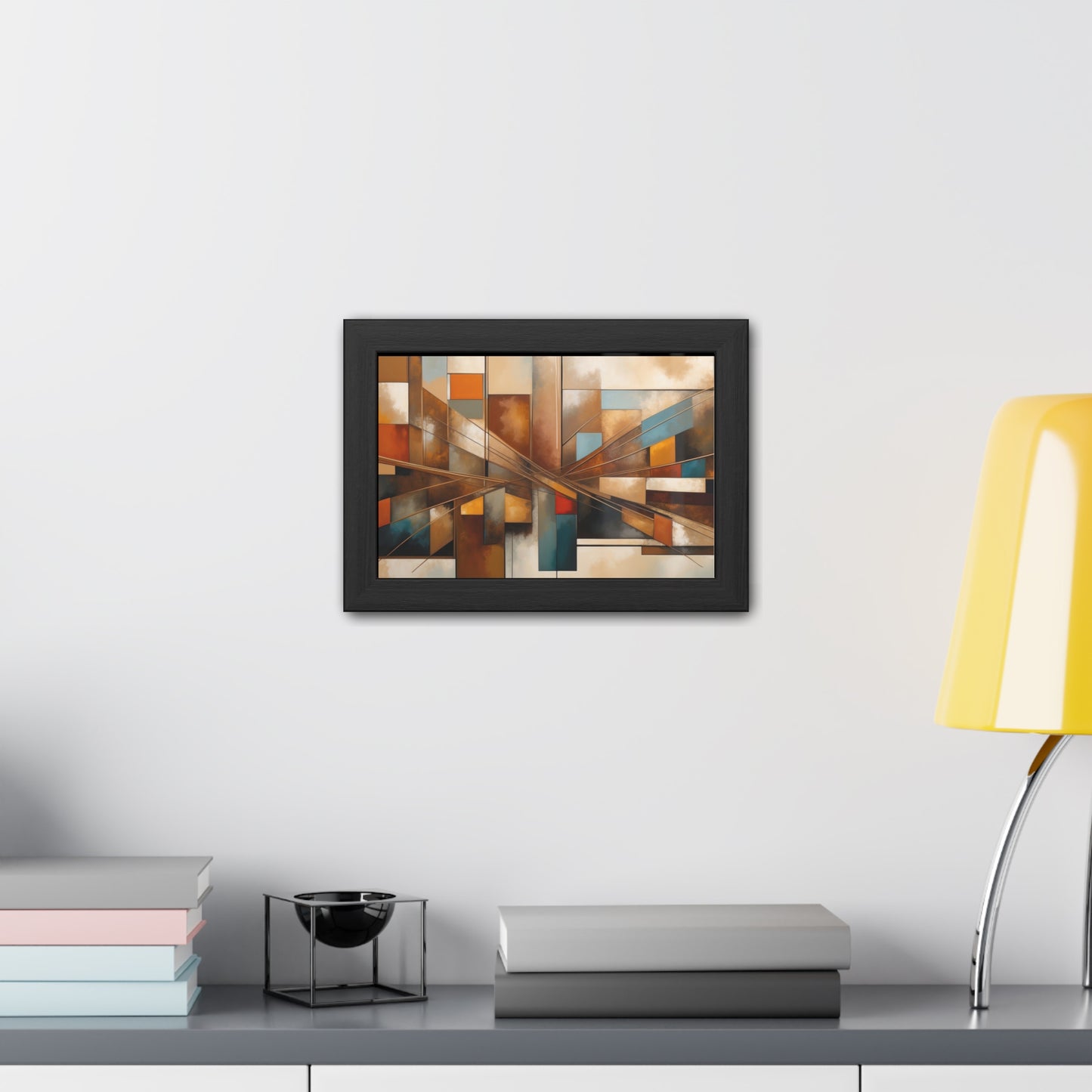 Elegant Abstract Framed Poster #003- Modern Wall Art for Home Office Decor | Warm Tones for Cozy Spaces