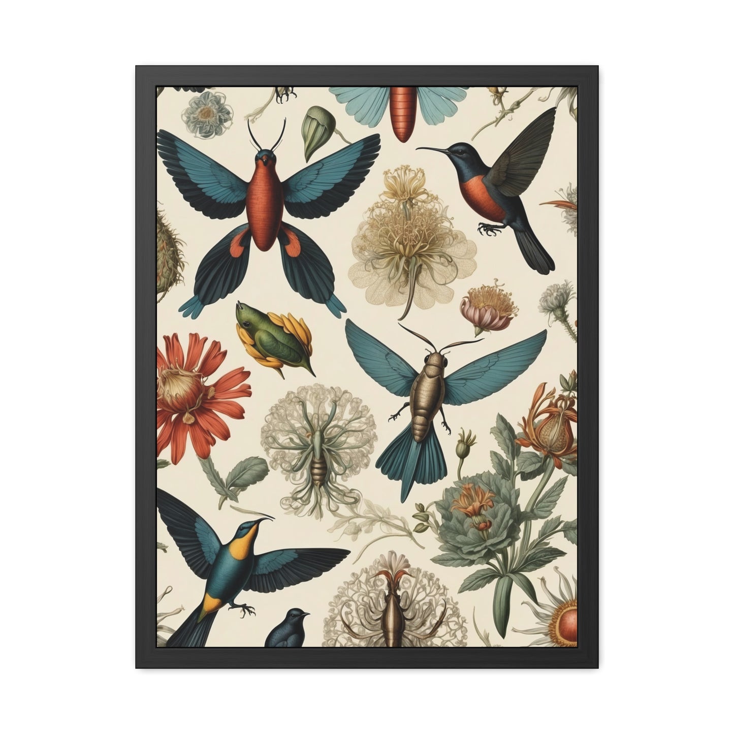 Botanical Bird Framed Posters | 001 | Modern Wall Art for Home or Office Decor