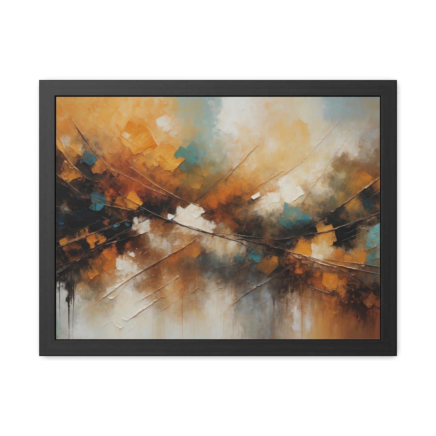 Elegant Abstract Framed Poster #002- Modern Wall Art for Home Office Decor | Warm Tones for Cozy Spaces