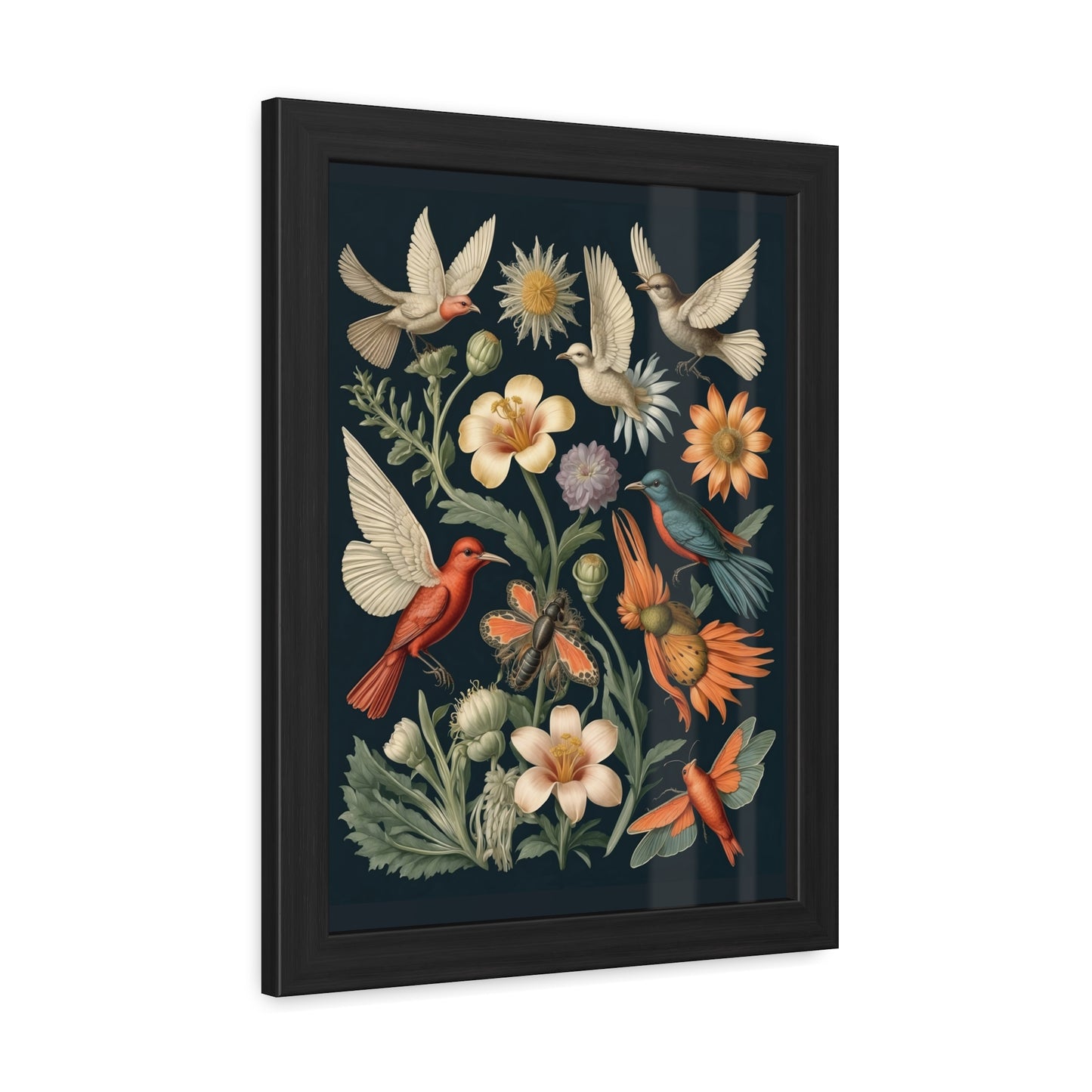 Botanical Bird Framed Posters | 002 | Modern Wall Art for Home or Office Decor