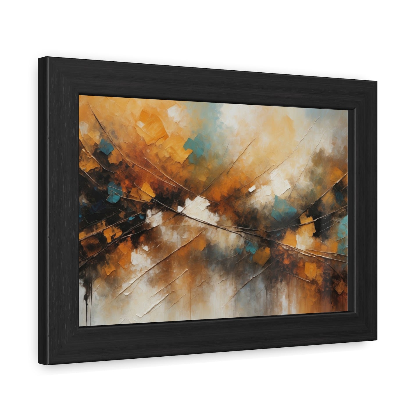 Elegant Abstract Framed Poster #002- Modern Wall Art for Home Office Decor | Warm Tones for Cozy Spaces