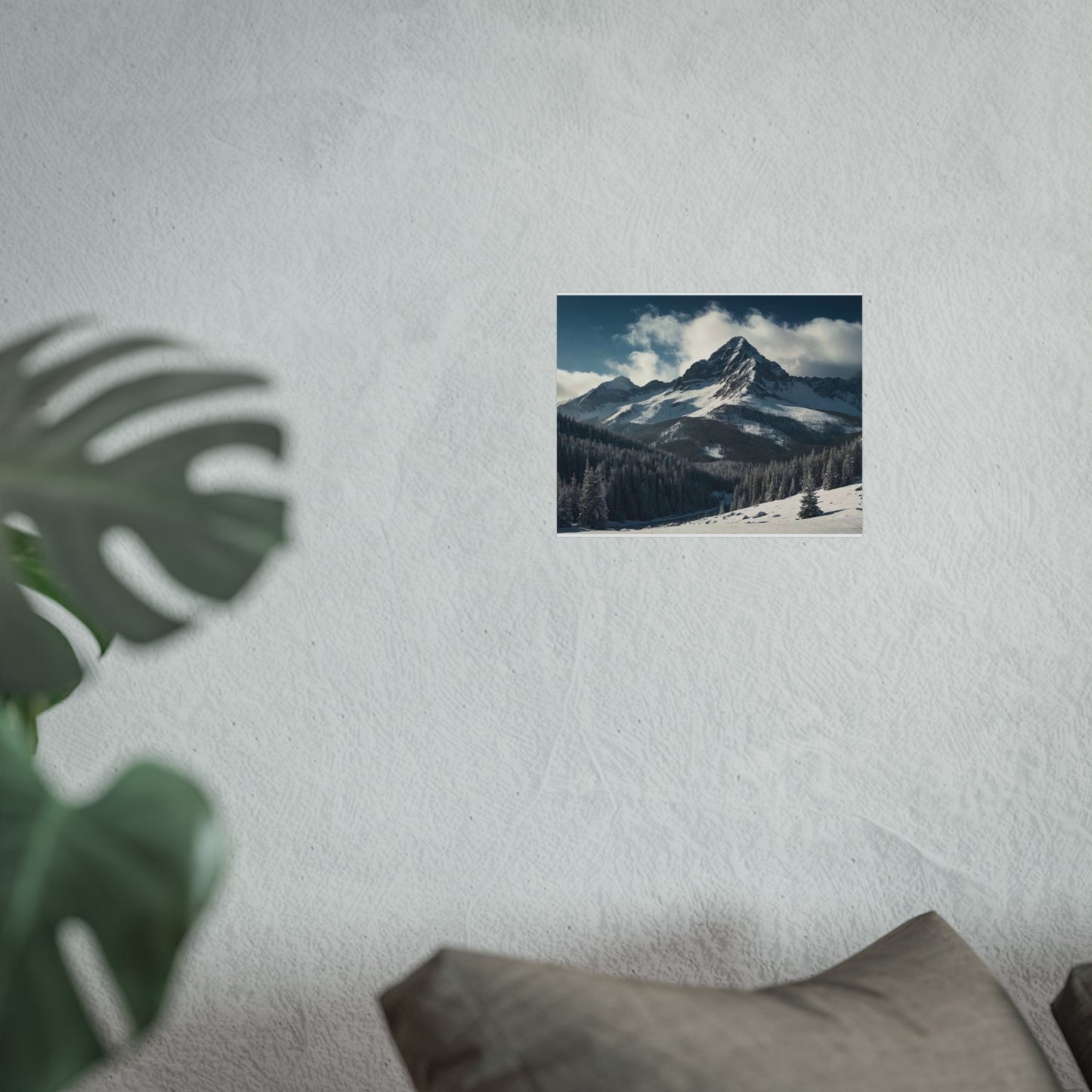 Winter Mountain Landscape Fine Art Poster  #001 | Modern Home or Office Décor