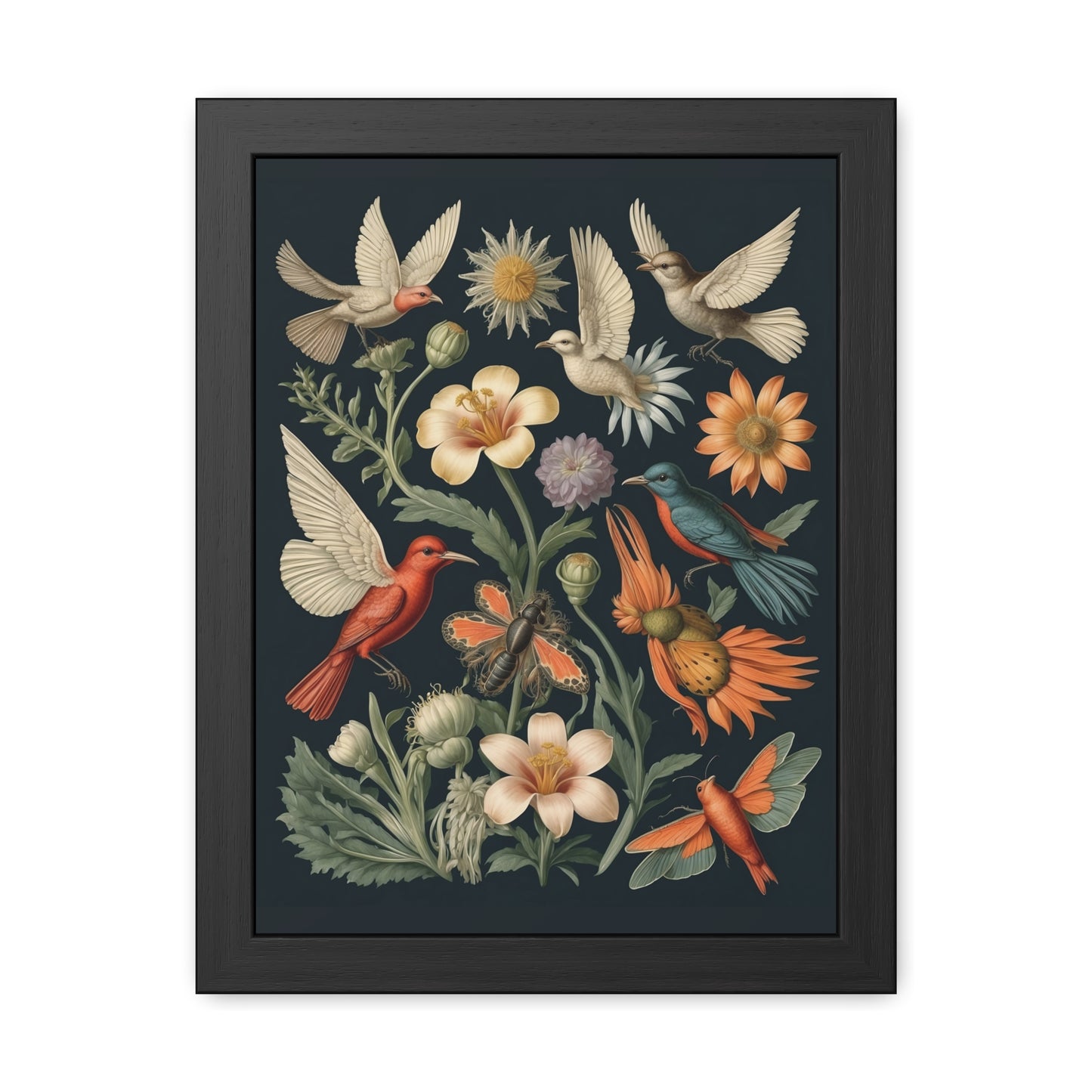 Botanical Bird Framed Posters | 002 | Modern Wall Art for Home or Office Decor