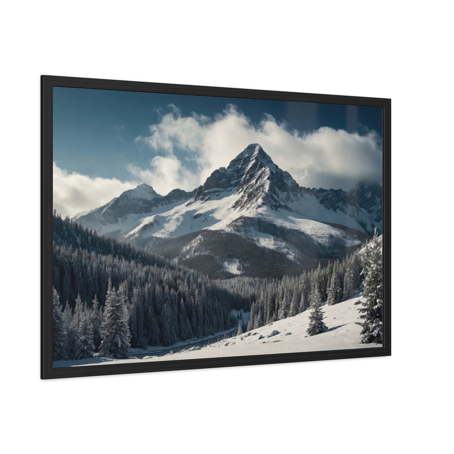 Mountain Landscape Framed Posters #001 Modern Wall Art for Home or Office Decor