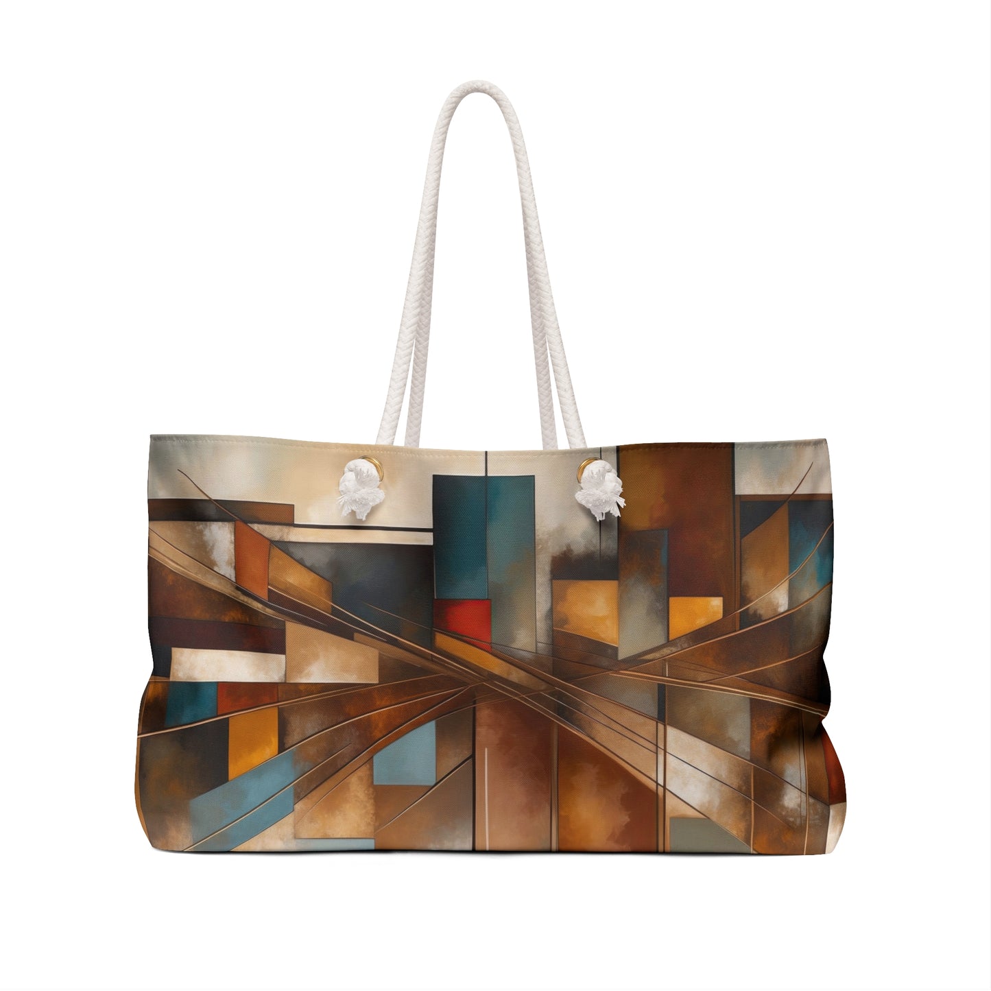 Abstract Geometric Weekender Bag - Stylish Travel Tote for Weekend Adventures