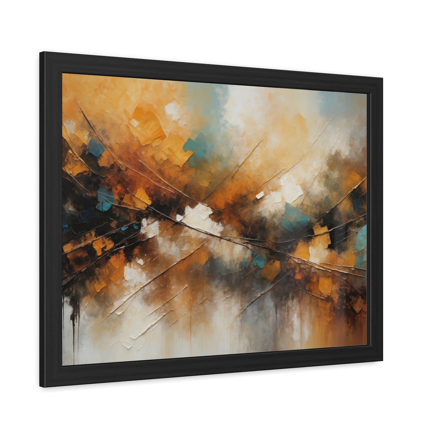 Elegant Abstract Framed Poster #002- Modern Wall Art for Home Office Decor | Warm Tones for Cozy Spaces