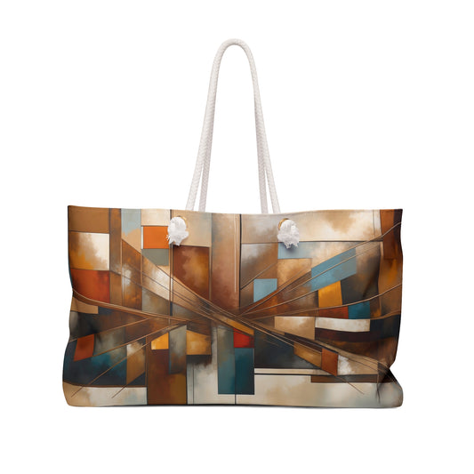 Abstract Geometric Weekender Bag - Stylish Travel Tote for Weekend Adventures