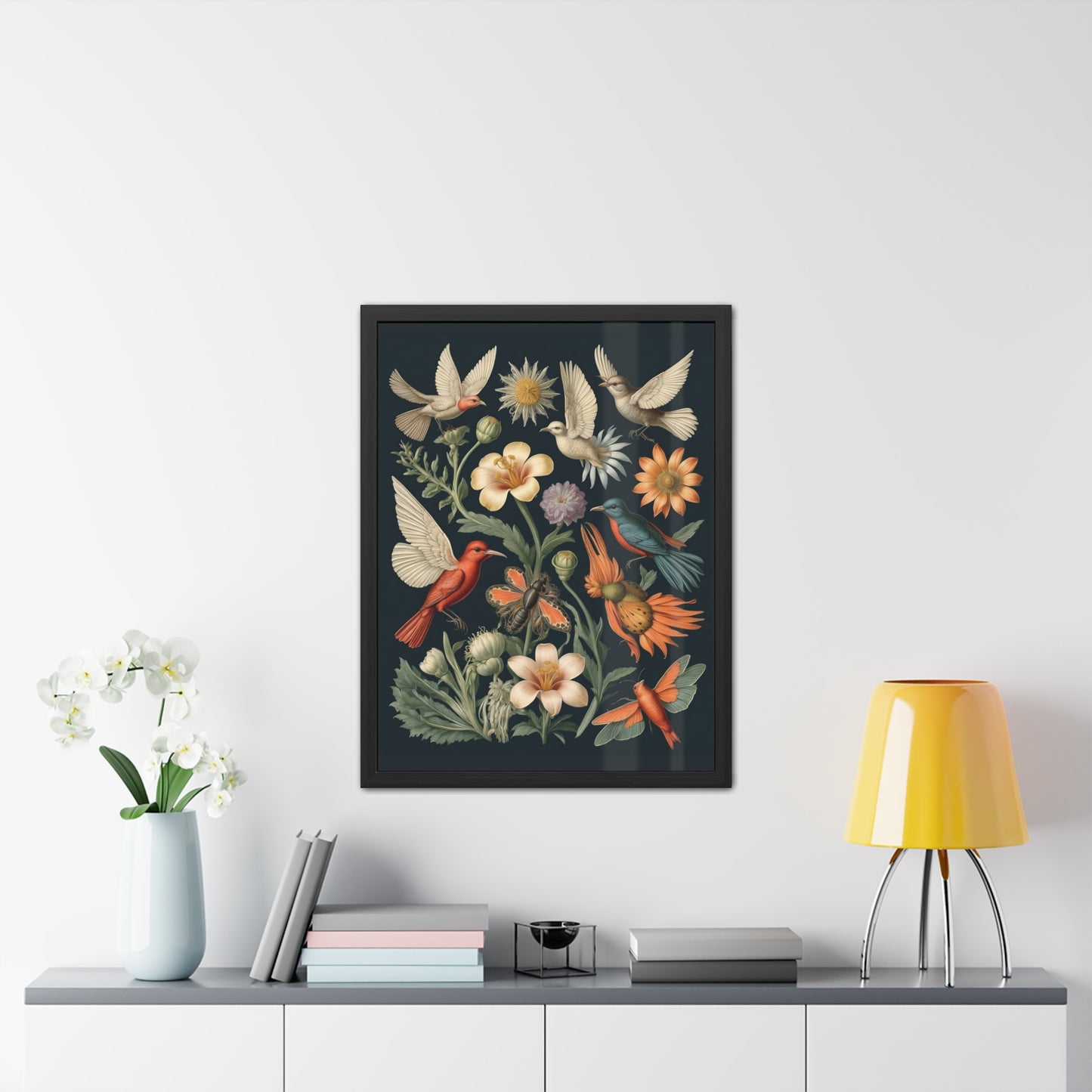 Botanical Bird Framed Posters | 002 | Modern Wall Art for Home or Office Decor