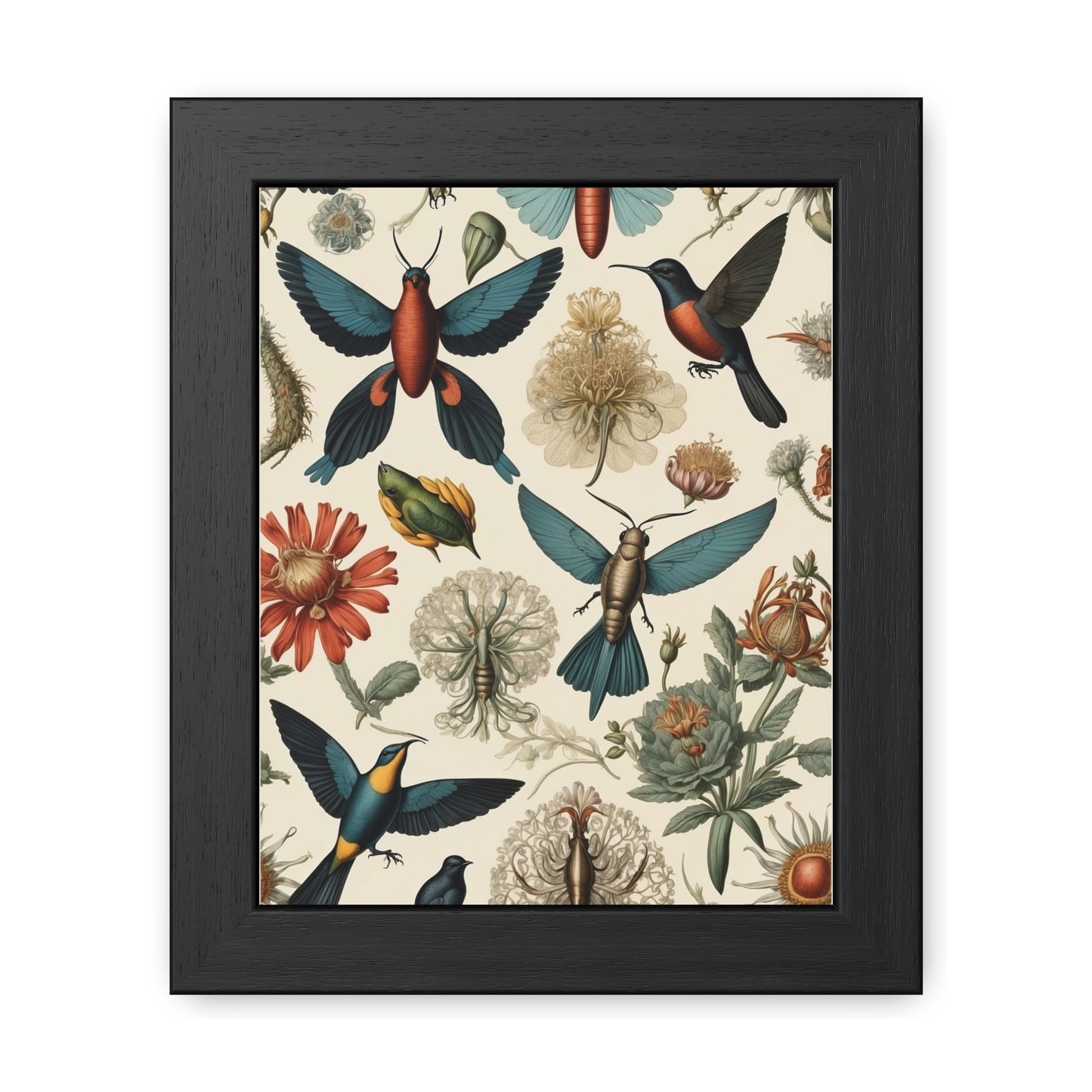 Botanical Bird Framed Posters | 001 | Modern Wall Art for Home or Office Decor