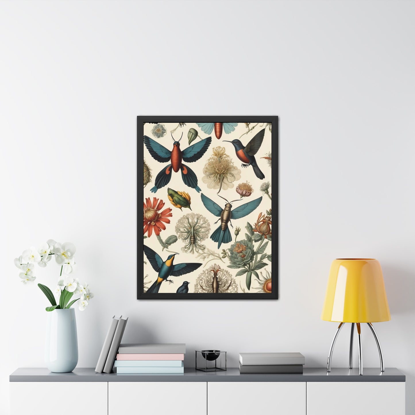 Botanical Bird Framed Posters | 001 | Modern Wall Art for Home or Office Decor