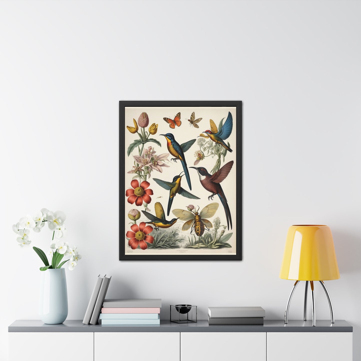 Botanical Bird Framed Posters | 002 | Modern Wall Art for Home or Office Decor