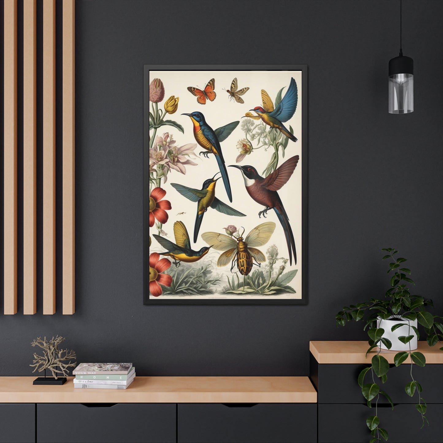 Botanical Bird Framed Posters | 002 | Modern Wall Art for Home or Office Decor