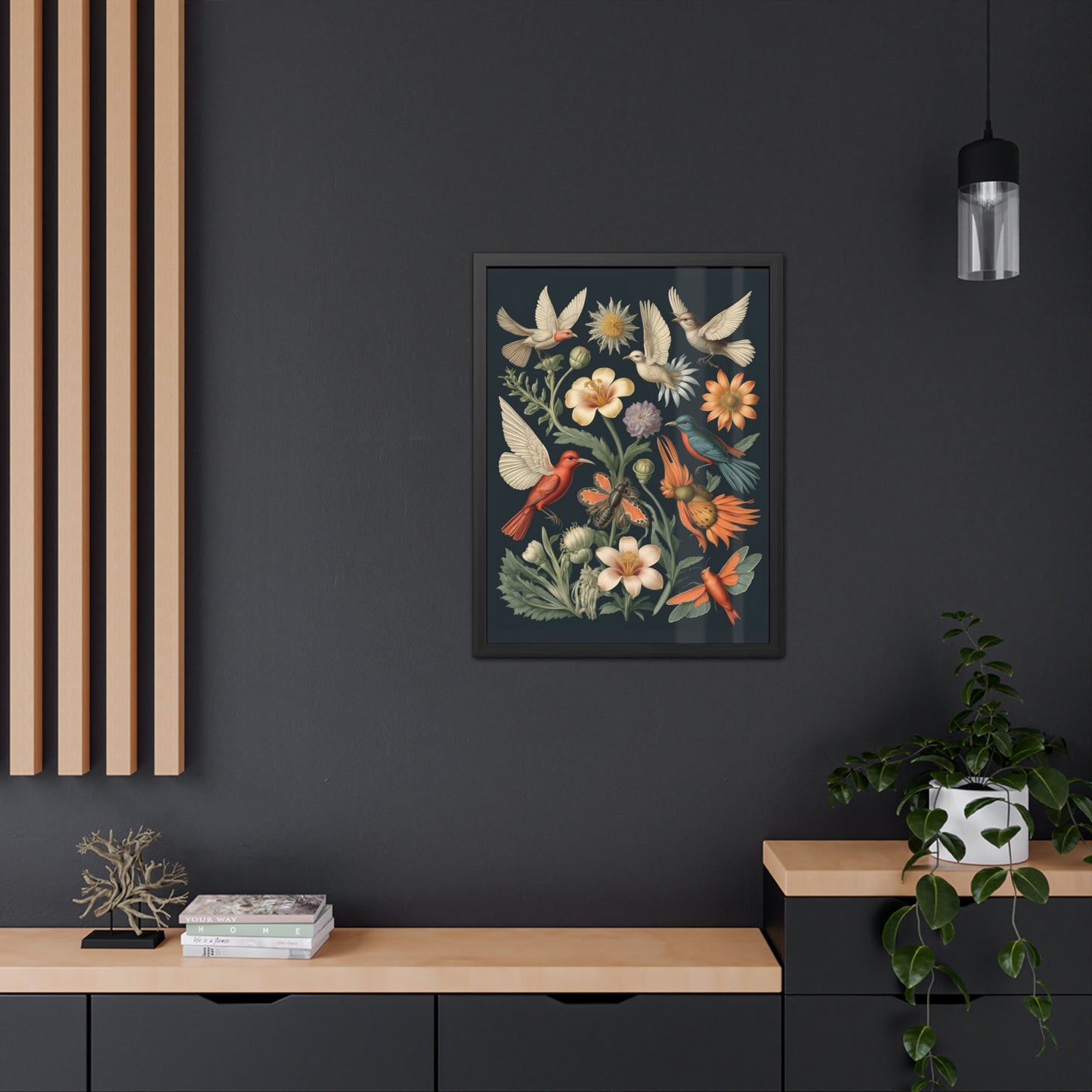 Botanical Bird Framed Posters | 002 | Modern Wall Art for Home or Office Decor