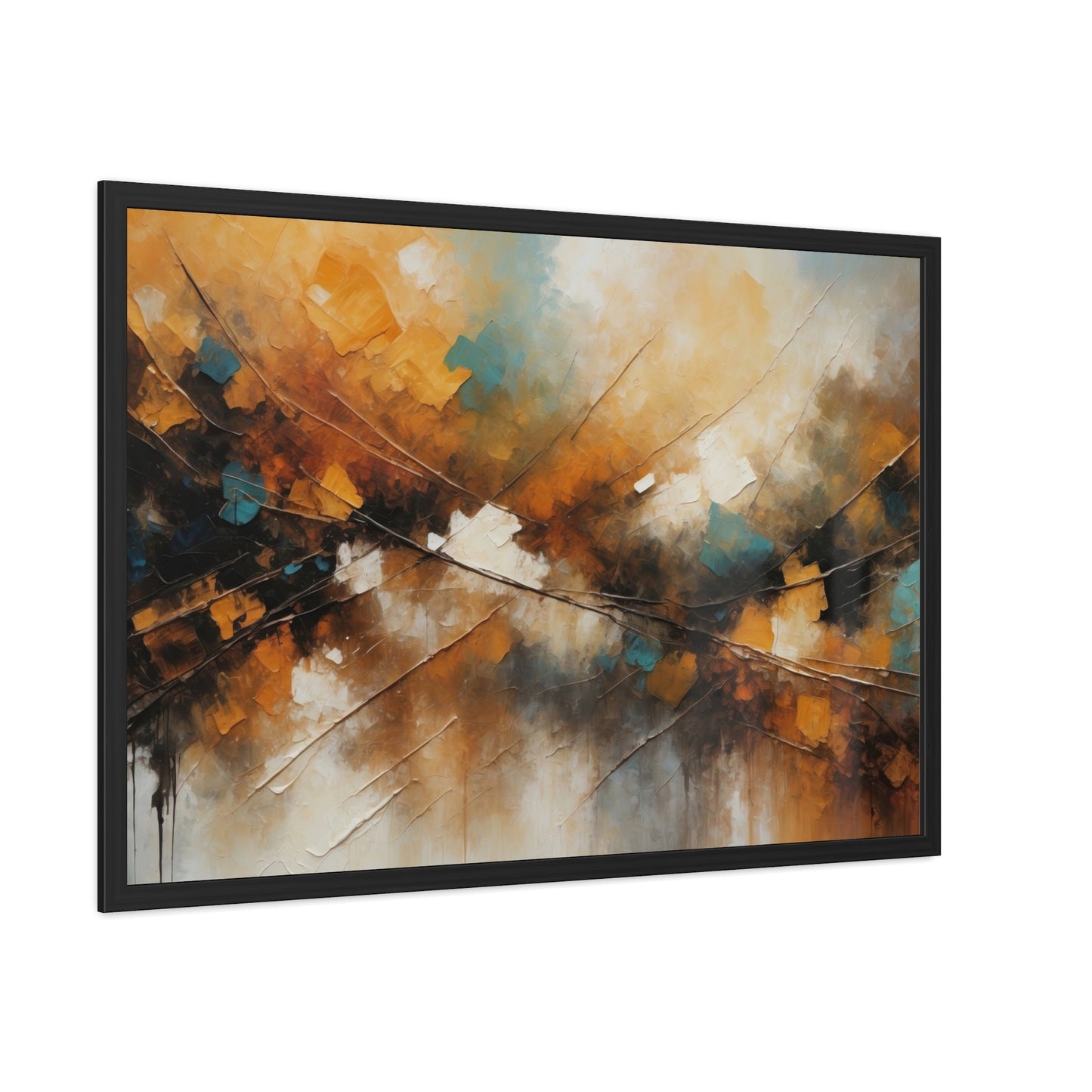 Elegant Abstract Framed Poster #002- Modern Wall Art for Home Office Decor | Warm Tones for Cozy Spaces