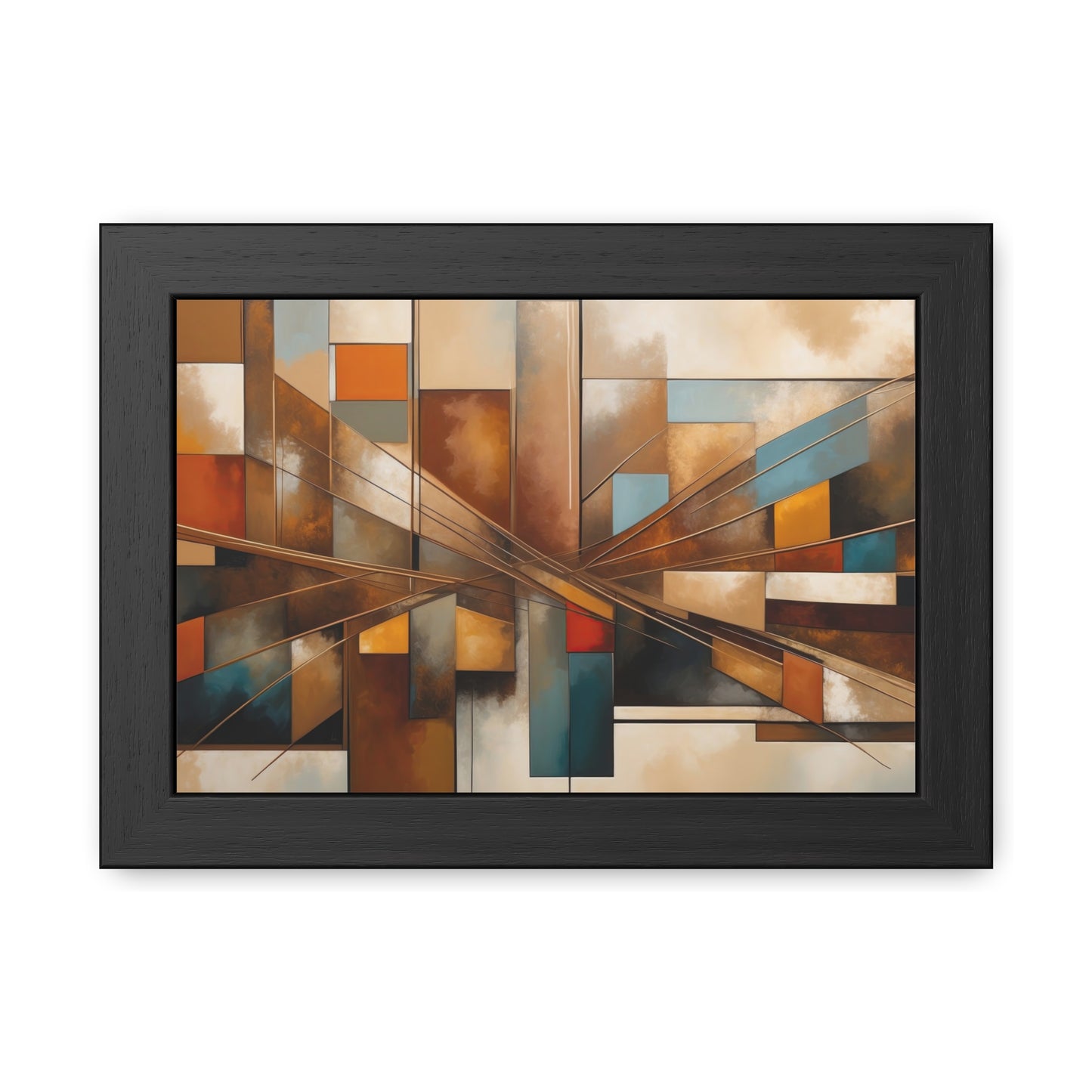 Elegant Abstract Framed Poster #003- Modern Wall Art for Home Office Decor | Warm Tones for Cozy Spaces