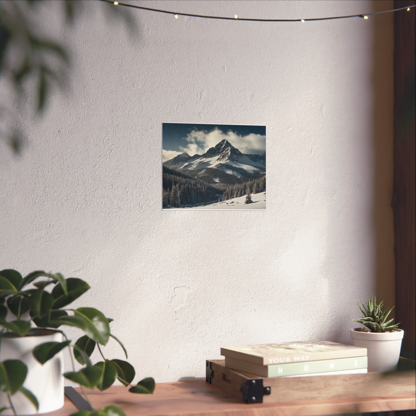 Winter Mountain Landscape Fine Art Poster  #001 | Modern Home or Office Décor