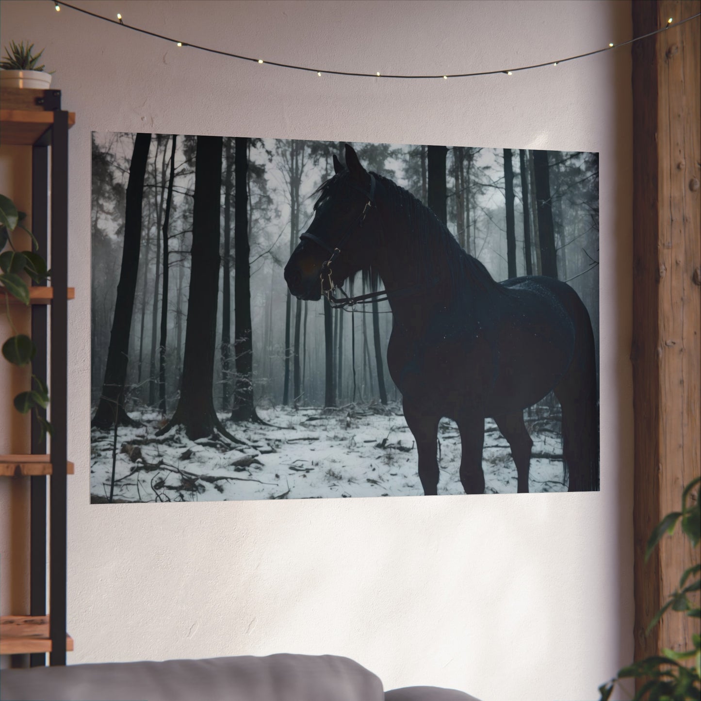 Majestic Black Horse Fine Art Poster  #001 | Modern Home or Office Décor