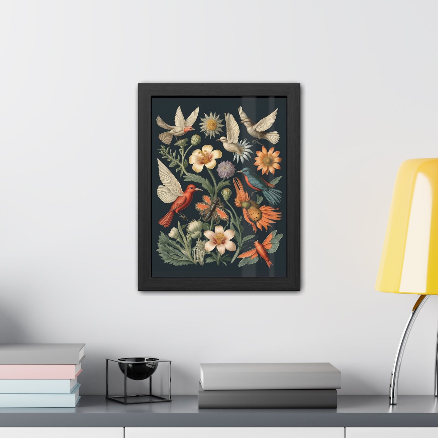 Botanical Bird Framed Posters | 002 | Modern Wall Art for Home or Office Decor