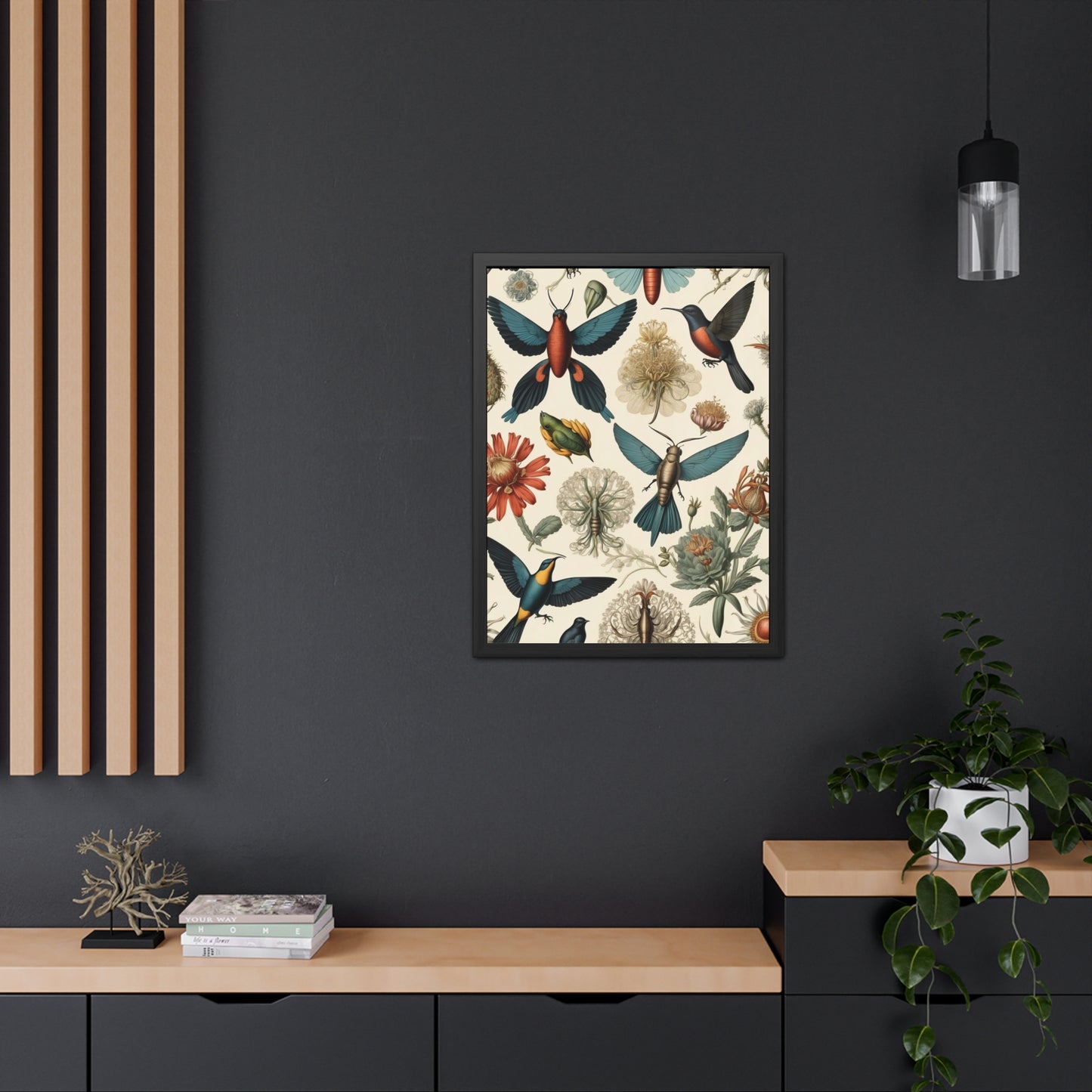 Botanical Bird Framed Posters | 001 | Modern Wall Art for Home or Office Decor