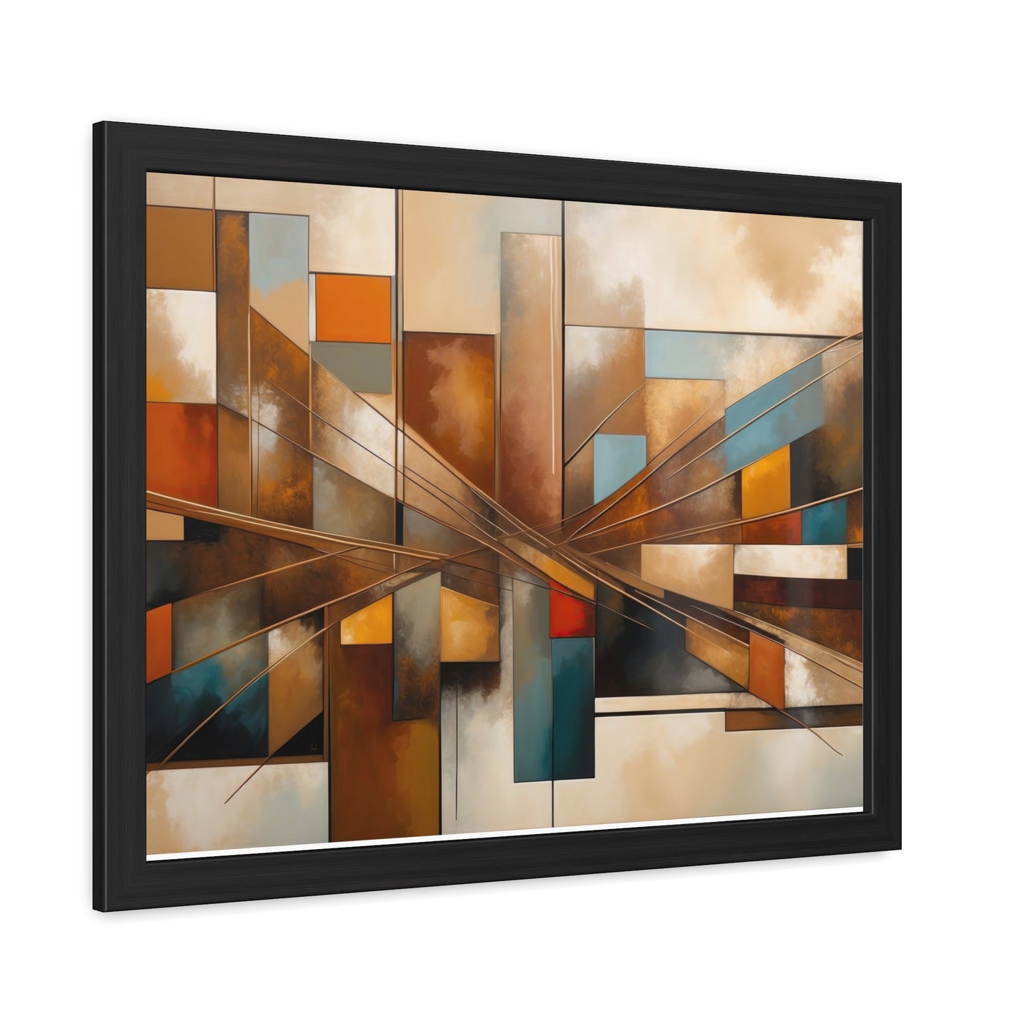 Elegant Abstract Framed Poster #003- Modern Wall Art for Home Office Decor | Warm Tones for Cozy Spaces