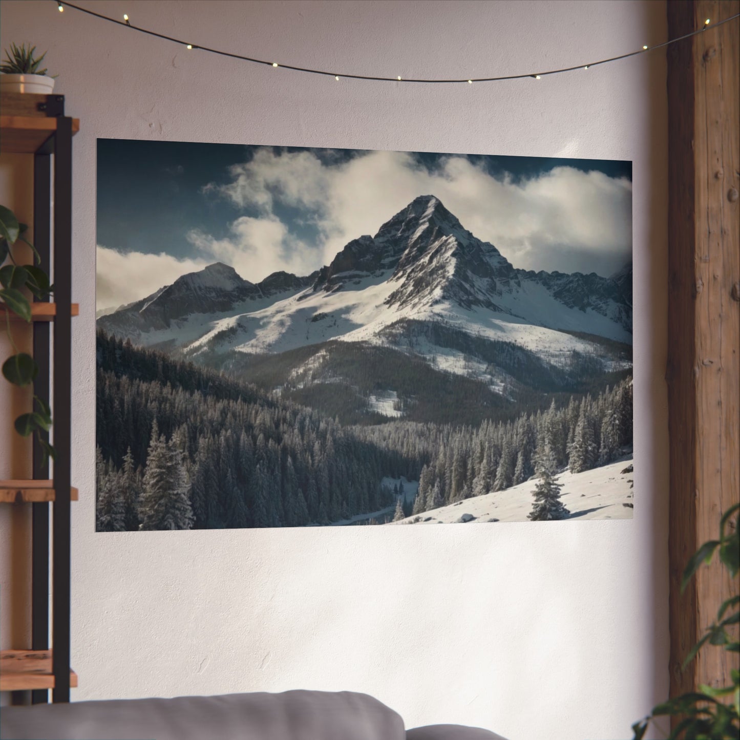 Winter Mountain Landscape Fine Art Poster  #001 | Modern Home or Office Décor