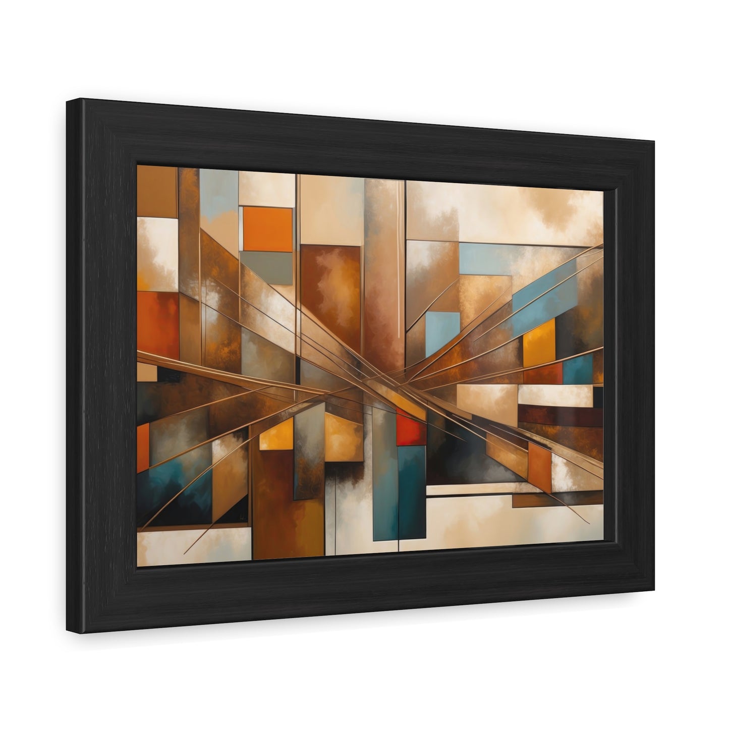 Elegant Abstract Framed Poster #003- Modern Wall Art for Home Office Decor | Warm Tones for Cozy Spaces