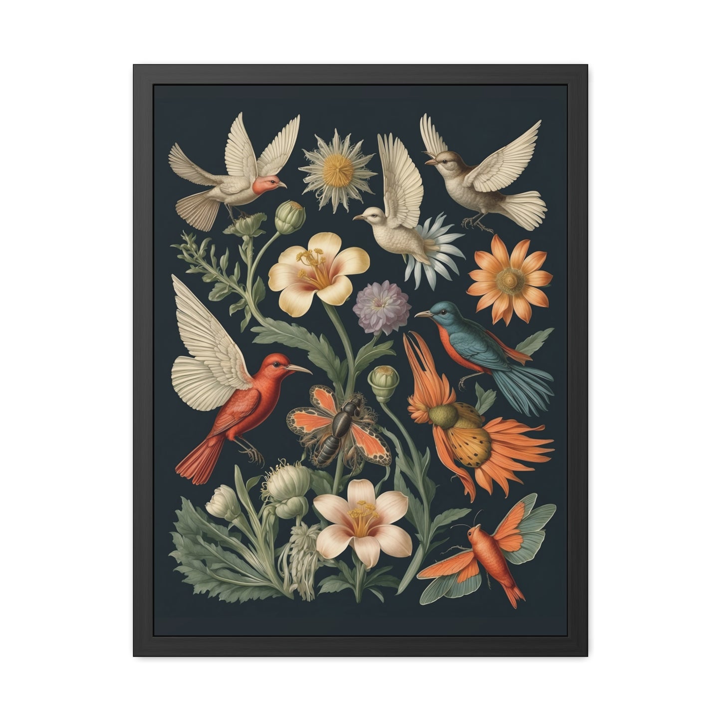 Botanical Bird Framed Posters | 002 | Modern Wall Art for Home or Office Decor