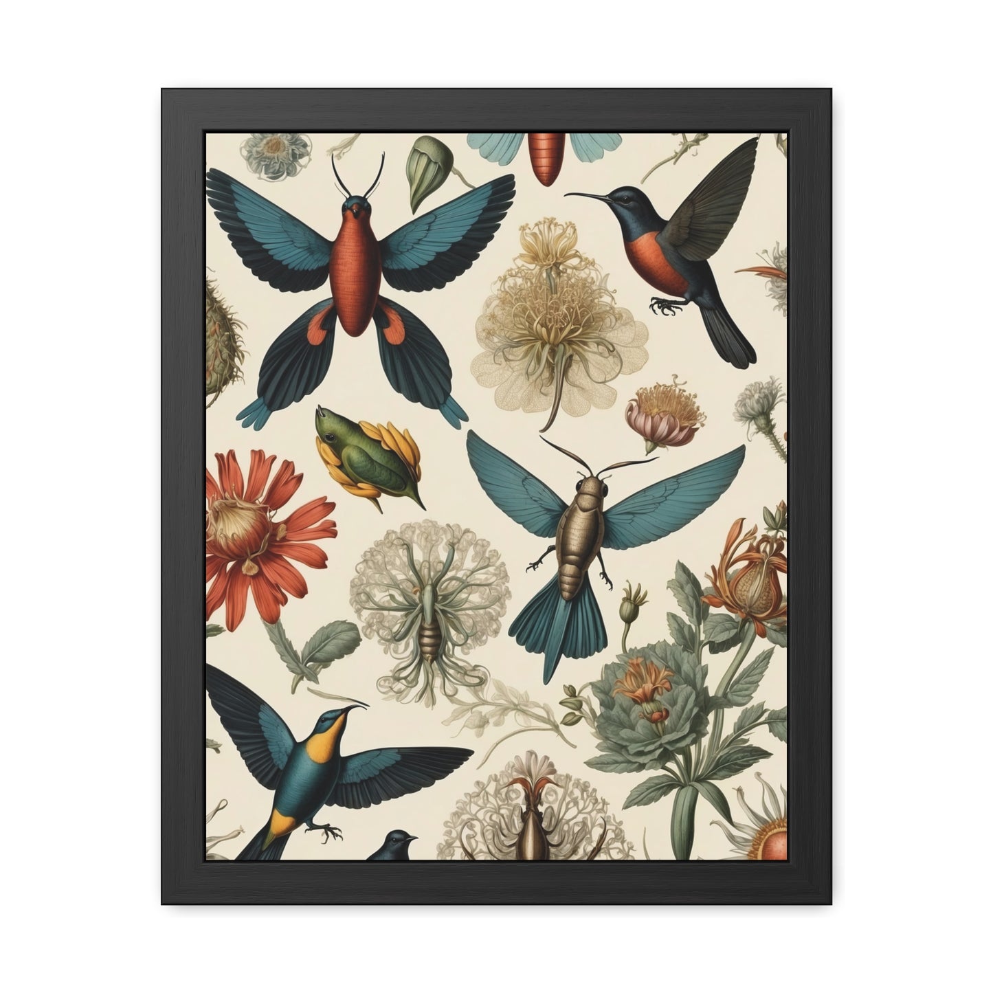 Botanical Bird Framed Posters | 001 | Modern Wall Art for Home or Office Decor