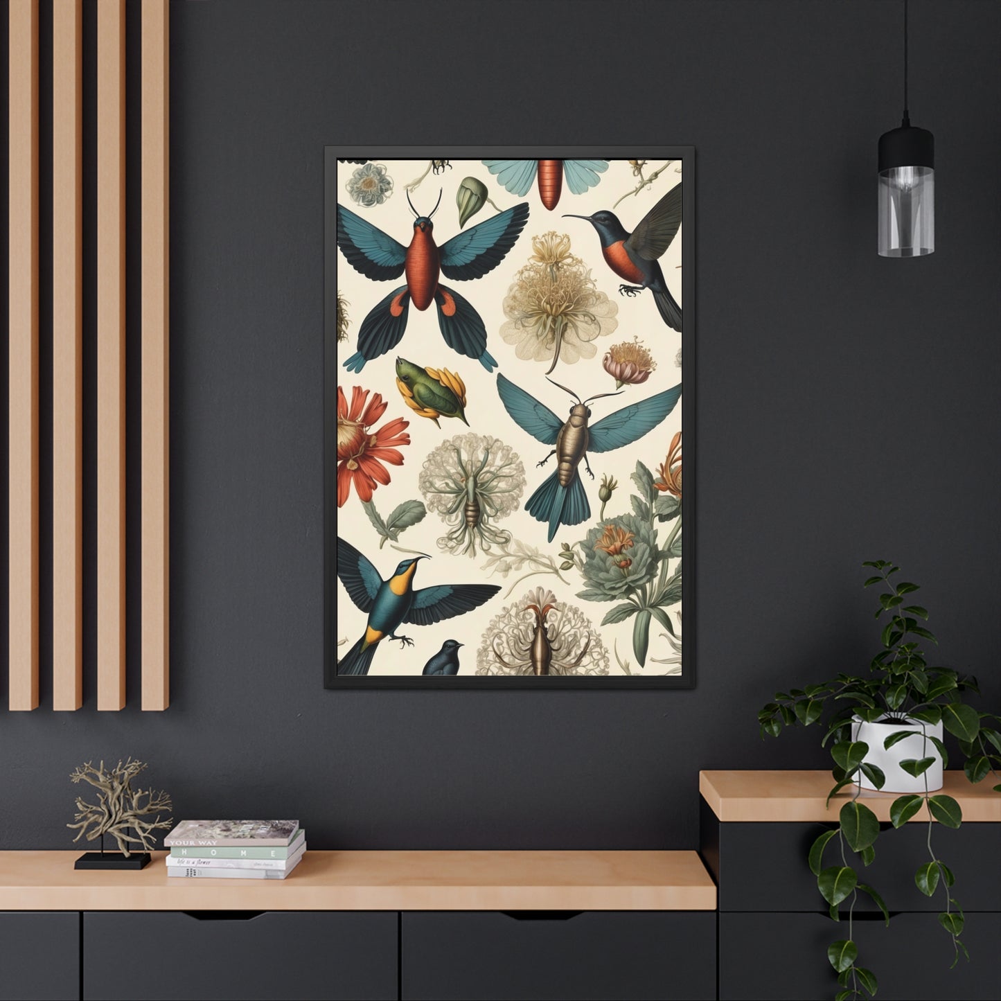 Botanical Bird Framed Posters | 001 | Modern Wall Art for Home or Office Decor