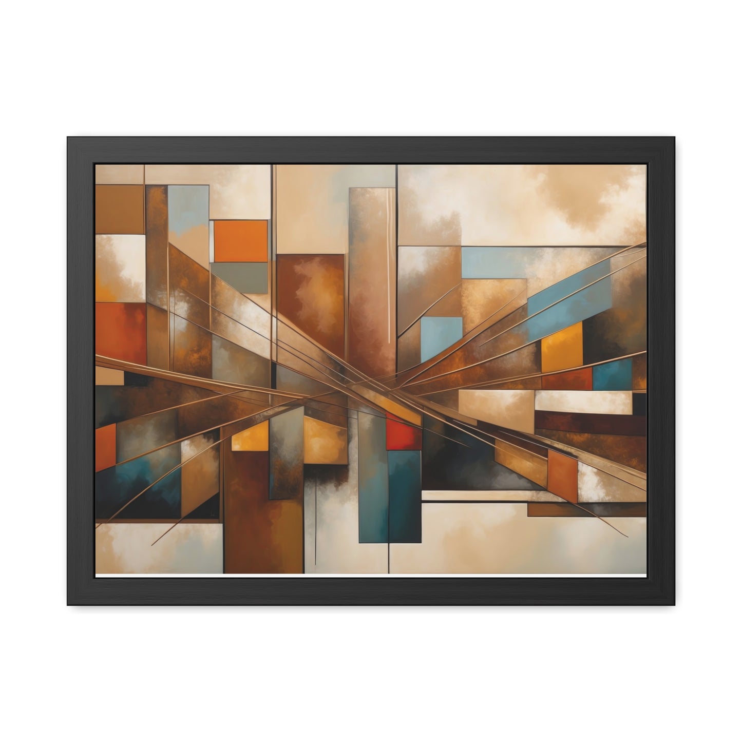 Elegant Abstract Framed Poster #003- Modern Wall Art for Home Office Decor | Warm Tones for Cozy Spaces