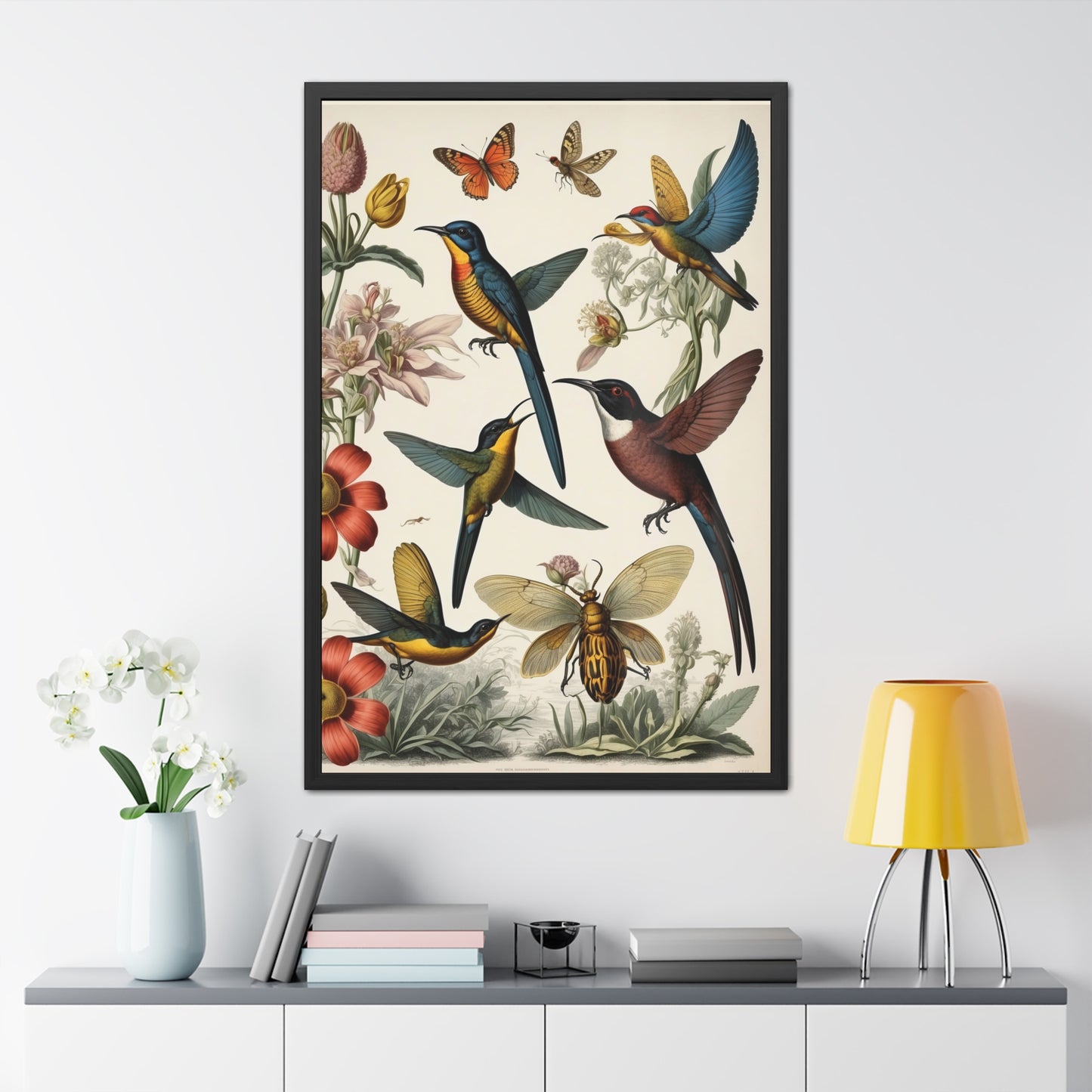 Botanical Bird Framed Posters | 002 | Modern Wall Art for Home or Office Decor