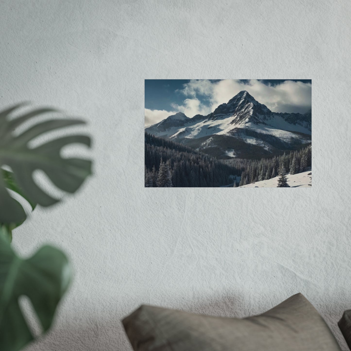 Winter Mountain Landscape Fine Art Poster  #001 | Modern Home or Office Décor