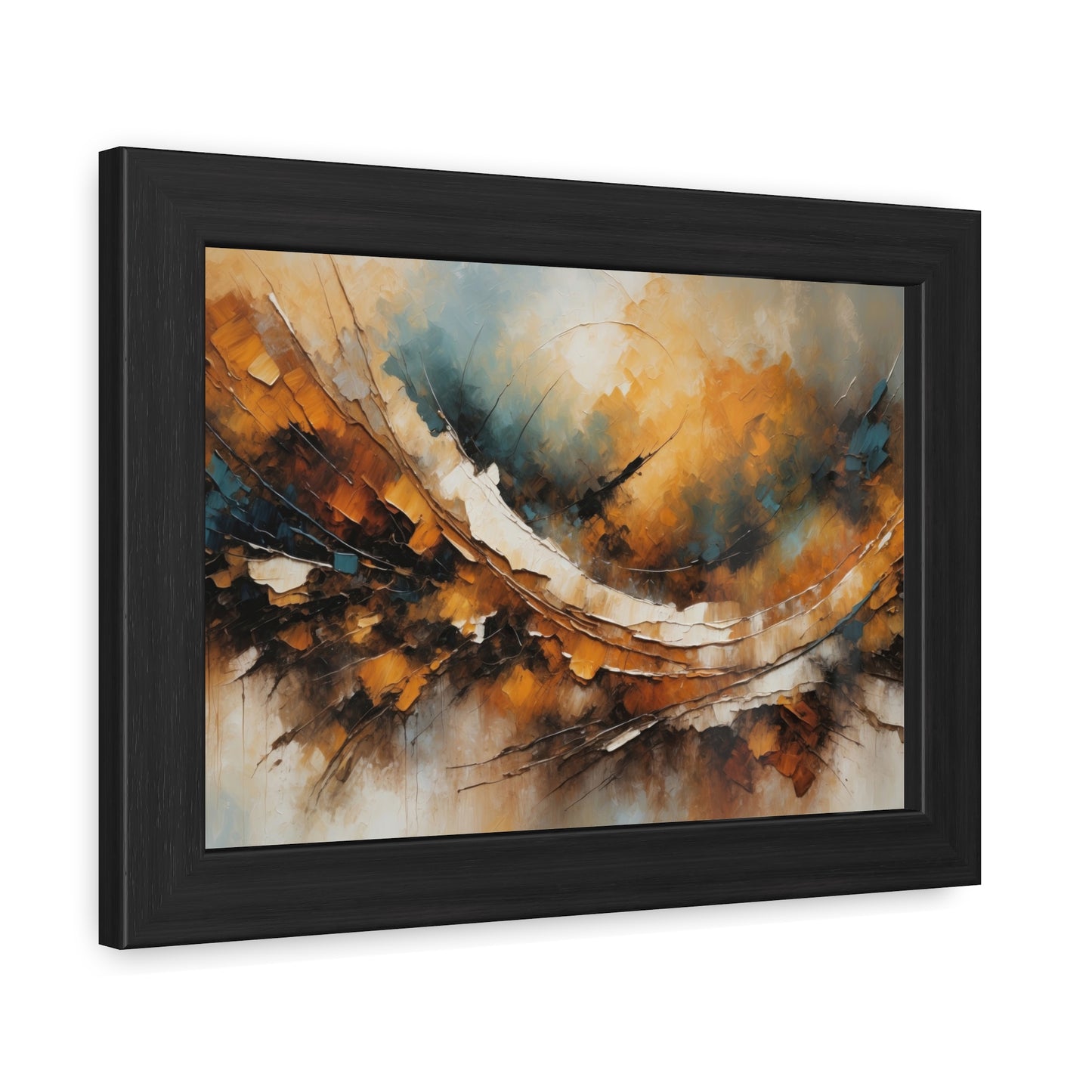 Elegant Abstract Framed Poster #004- Modern Wall Art for Home Office Decor | Warm Tones for Cozy Spaces