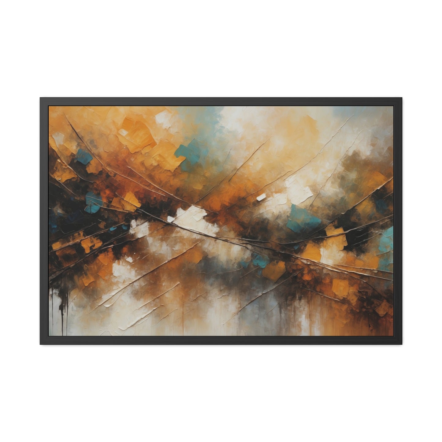 Elegant Abstract Framed Poster #002- Modern Wall Art for Home Office Decor | Warm Tones for Cozy Spaces